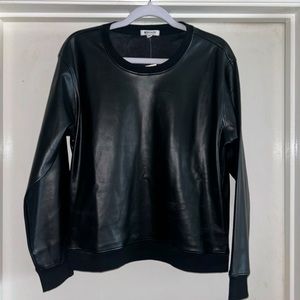 Anthropologie- LA Made Faux leather pullover